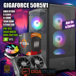 Desktop Gaming RYZEN 5 5500 RTX 3050 16GB RAM 512GB SSD W11